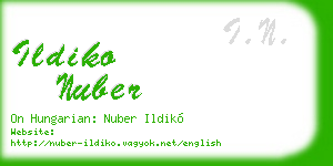 ildiko nuber business card